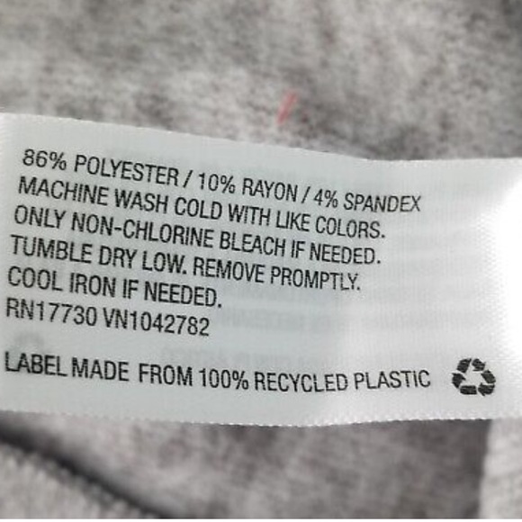 NWT Gray Fleece Funnel Neck - Picture 4 of 4